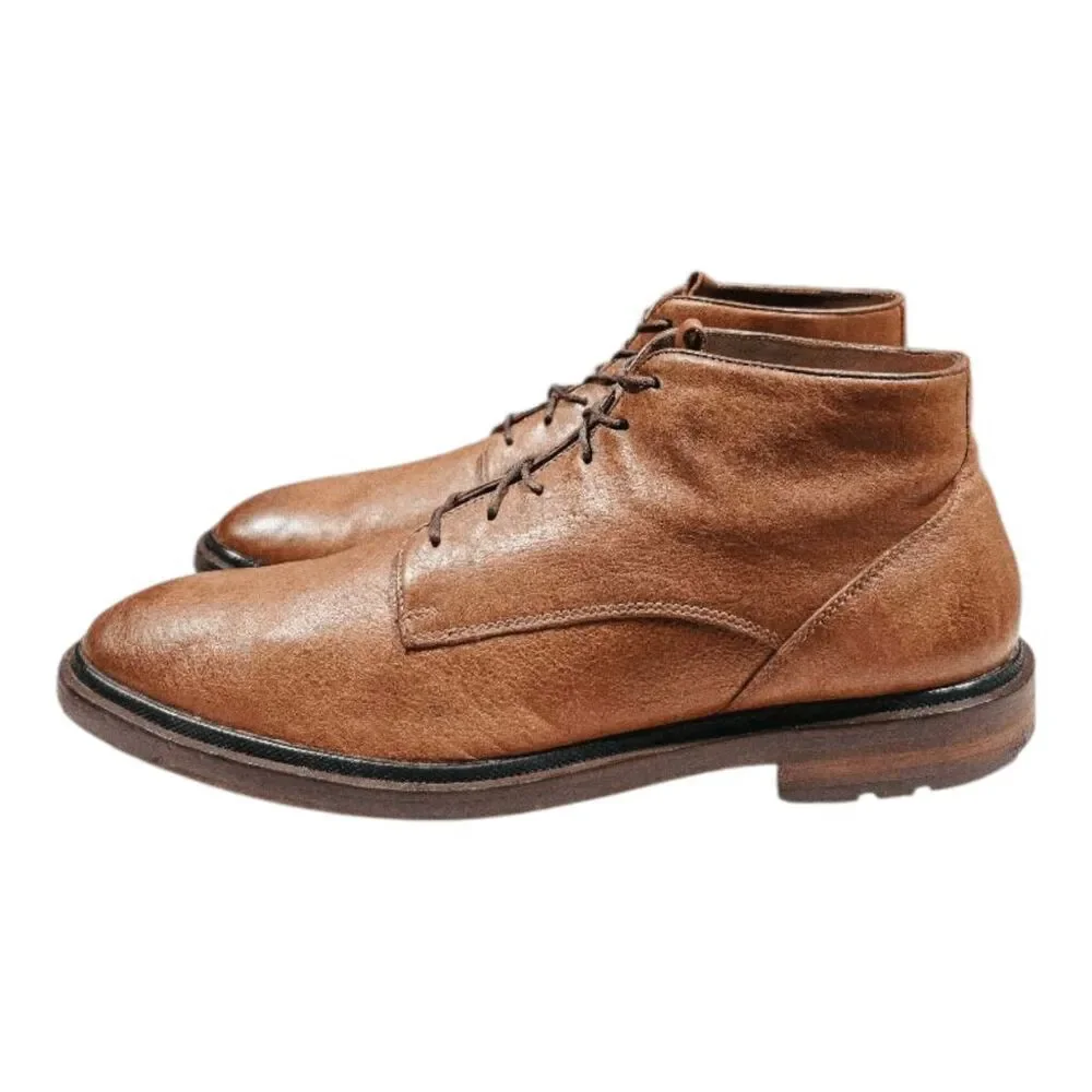 COLE HAAN Cranston Brown Leather Lace-Up Chukka Boot Size 13M